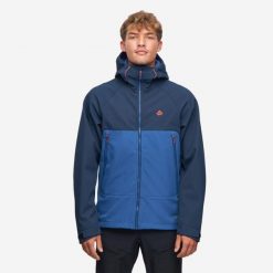 Kurtka softshell trekkingowa męska Alpinus Pelat. Niebieskie kurtki sportowe męskie Alpinus, l, bez wzorów, z softshellu, trekkingowe. Za 399.00 zł.