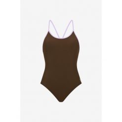 Damski strój pływacki Wallien Czarny. Brązowe kostiumy jednoczęściowe damskie WALLIEN, m, bez wzorów, sportowe, do pływania. Za 339.00 zł.