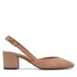Sandały Tommy Hilfiger. Czerwone sandały damskie Tommy Hilfiger, bez wzorów, bez obcasa, na słupku, bez zapięcia. Za 369.99 zł.
