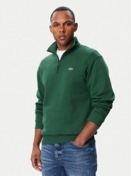 Lacoste Bluza SH8866 Zielony ciemny Regular Fit. Zielone bluzy męskie Lacoste, m, bez wzorów, z bawełny, bez kaptura. Za 639.99 zł.