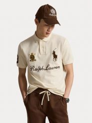 Polo Ralph Lauren Polo 710B20009001 Kremowy Regular Fit. Białe koszulki polo męskie Polo Ralph Lauren, m, bez wzorów, z bawełny, bez ramiączek. Za 949.99 zł.