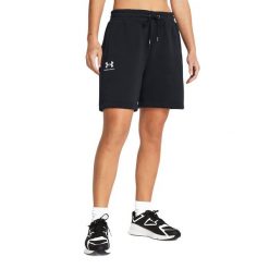Spodenki damskie Under Armour Essl Flc Relax BF. Czarne obuwie sportowe damskie Under Armour, xl, bez wzorów, sportowe, na fitness i siłownię. Za 169.99 zł.