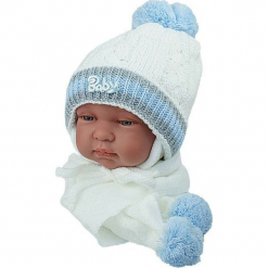 Czapka niemowlęca z szalikiem CZ+S 002A. Szare czapki dla dzieci marki Proman. Za 38.76 zł.
