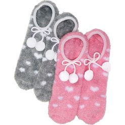 Miękkie skarpetki do sneakersów (2 pary) bonprix szary + jasnoróżowy. Skarpety damskie marki FOUGANZA. Za 16.99 zł.