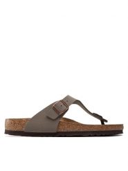 Birkenstock Japonki Gizeh 0043391 Szary. Szare klapki damskie Birkenstock, bez wzorów, ze skóry, bez obcasa. Za 299.99 zł.