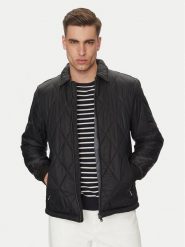 Geox Kurtka przejściowa Decio M5522S T3132 F9000 Czarny Regular Fit. Czarne kurtki męskie Geox, m, bez wzorów, z syntetyku, bez kaptura. Za 479.99 zł.