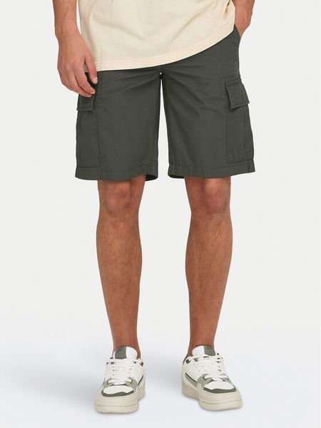 Only & Sons Szorty materiałowe Loc Cargo 22029214 Zielony Regular Fit. Zielone szorty męskie Only & Sons, m, bez wzorów, z bawełny. Za 149.99 zł.