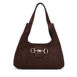 Torebka Guess. Brązowe torebki do ręki damskie Guess, z aplikacjami, klasyczne, bez dodatków. Za 584.99 zł.