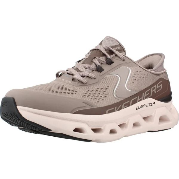 Buty SKECHERS 150510S Brązowy. Brązowe obuwie sportowe damskie Skechers, bez wzorów, z materiału, na fitness i siłownię. Za 454.99 zł.