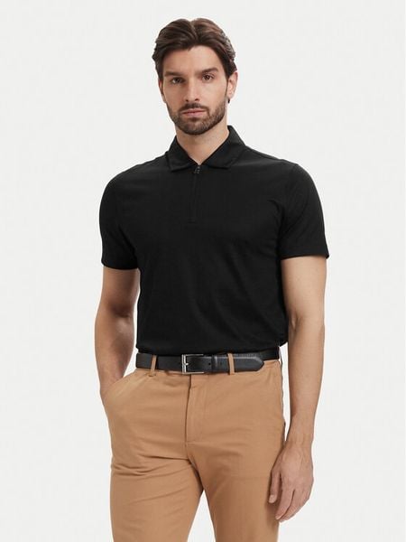 BOSS Polo H-Paras 50537954 Czarny Regular Fit. Czarne koszulki polo męskie Boss, l, bez wzorów, bez ramiączek. Za 599.99 zł.