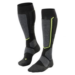 Skarpety snowboardowe Falke. Czarne skarpety damskie Falke, bez wzorów, z materiału. Za 269.99 zł.