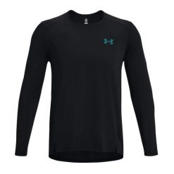 Koszulka fitness męska Under Armour Armourprint z długim rękawem. Czarne bluzy męskie Under Armour, m, bez wzorów, bez kaptura. Za 119.99 zł.
