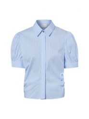 Neo Noir Bluzka Kobiety Bawełna niebieski, 40. Niebieskie bluzki damskie Neo Noir, bez wzorów, z bawełny, eleganckie, bez kołnierzyka, bez ramiączek. Za 299.95 zł.
