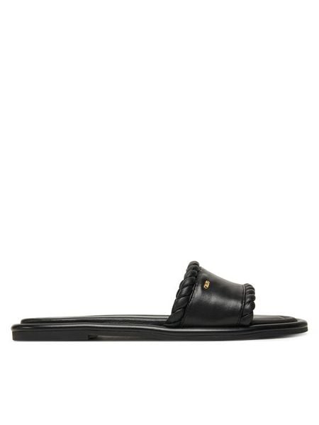 MICHAEL Michael Kors Klapki Dana 40T5DNFS1L Czarny. Czarne klapki damskie MICHAEL Michael Kors, bez wzorów, ze skóry, bez obcasa. Za 669.99 zł.