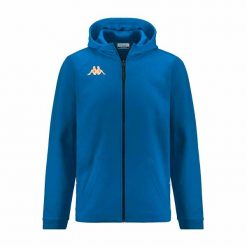 Bluza Kappa Giordizi. Niebieskie bluzy męskie Kappa, bez wzorów, bez kaptura, do piłki nożnej. Za 305.00 zł.