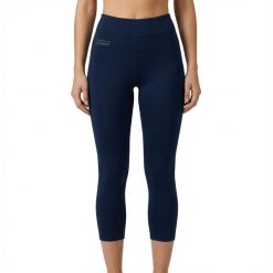 Damskie Spodnie Capri do Biegania Wysoki Stan Niebieskie. Niebieskie spodnie materiałowe damskie Legea, m, bez wzorów, z elastanu, do biegania. Za 64.00 zł.