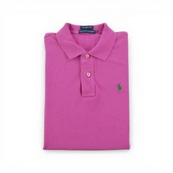 Second life - Krótki Rękaw Damska Koszulka Polo Różowa - Jak nowy. Czerwone koszulki sportowe damskie Ralph Lauren, bez wzorów, bez kołnierzyka, bez ramiączek, na golfa. Za 114.17 zł.