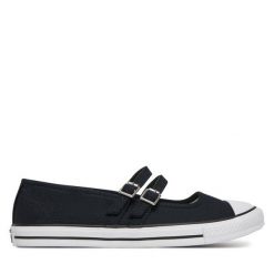 Baleriny Converse. Czarne baleriny damskie Converse, bez wzorów, retro, bez obcasa. Za 229.99 zł.