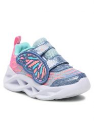 Sneakersy Skechers. Niebieskie trampki i tenisówki chłopięce Skechers, bez wzorów, bez zapięcia. Za 269.99 zł.