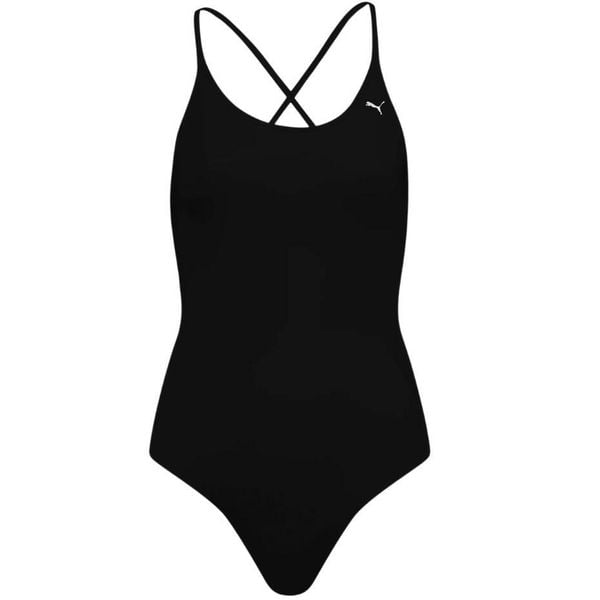 Kostium kąpielowy damski Puma Swim V-Neck. Czarne kostiumy jednoczęściowe damskie Puma, s, bez wzorów, sportowe, do pływania. Za 152.99 zł.