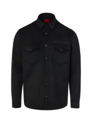 HUGO koszula z weluru Mężczyźni Regular Fit czarny, S. Czarne koszule męskie Hugo, m, bez wzorów, z weluru, eleganckie, bez kołnierzyka, bez ramiączek. Za 799.95 zł.