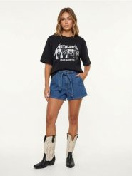 Bawełniana koszulka z nadrukiem Metallica - czarny. Czarne t-shirty damskie Sinsay, l, bez wzorów, z bawełny, bez kołnierzyka. Za 39.99 zł.