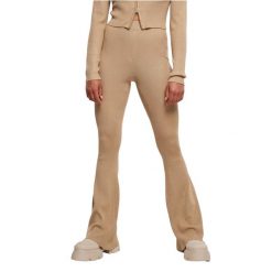 Legging dziana kobieta duże rozmiary Urban Classics Rib Bootcut. Brązowe legginsy damskie Urban Classics, bez wzorów. Za 237.00 zł.