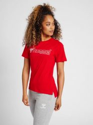 Koszulka damska Hummel Noni 2.0. Czerwone t-shirty damskie Hummel, xs, bez wzorów, z bawełny, klasyczne, bez kołnierzyka. Za 111.00 zł.