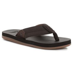 Klapki Quiksilver AQYL100633 brązowe. Brązowe klapki męskie z materiału. Za 255.44 zł.