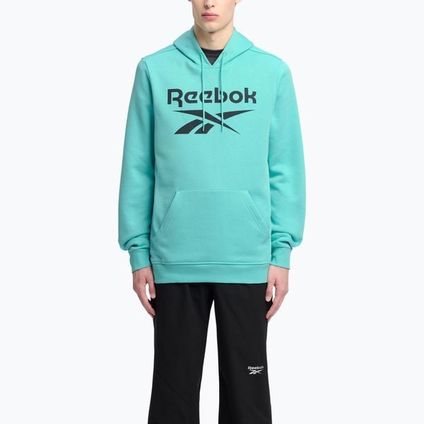 Bluza męska Reebok Identity Big Logo Fleece Hoodie. Niebieskie bluzy męskie Reebok, m, bez wzorów, z bawełny, bez kaptura. Za 189.99 zł.