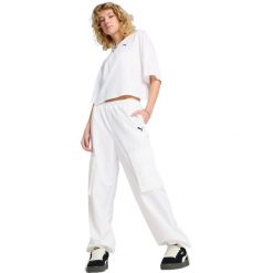 Koszulka Puma Wardrobe Ess Oversized Short Tee Bl, Kobiety. Białe koszulki sportowe damskie Puma, l, bez wzorów, z bawełny, bez kołnierzyka, bez ramiączek. Za 290.00 zł.