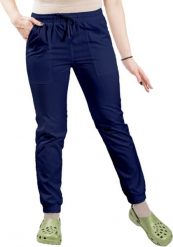 Visent SPODNIE DAMSKIE JOGGERY STRETCH STRECZ SPODNIE ELASTYCZNE MEDYCZNE granatowy XXL. Niebieskie spodnie sportowe damskie Visent, xxl, bez wzorów. Za 74.99 zł.