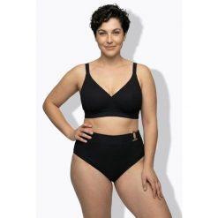 Damskie Bikini bez miękkich miseczek regulowane ramiączka. Czarne bikini damskie Ulla Popken, plus size, bez wzorów, plus size. W wyprzedaży za 191.99 zł.