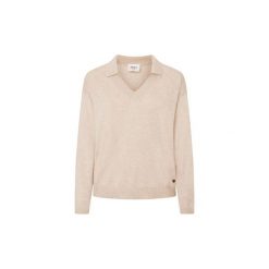 Sweter damski Pepe Jeans Isela. Brązowe swetry damskie Pepe Jeans, na zimę, bez wzorów, z jeansu, bez kołnierzyka, bez ramiączek, bez kaptura. Za 326.45 zł.