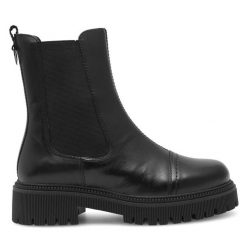 Sztyblety Lasocki. Czarne botki damskie Lasocki, bez obcasa, na płaskiej podeszwie, bez zapięcia. Za 299.99 zł.