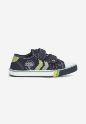 Granatowe Trampki Kisithis. Niebieskie trampki i tenisówki chłopięce Born2be, bez wzorów, z gumy, bez zapięcia. Za 49.99 zł.