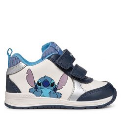 Sneakersy Geox. Niebieskie trampki i tenisówki chłopięce Geox, bez wzorów, bez zapięcia. Za 189.99 zł.