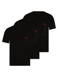 HUGO T-shirty pakowane po 3 szt. Mężczyźni Bawełna czarny, S. Czarne t-shirty męskie Hugo, m, bez wzorów, z bawełny, bez kołnierzyka. Za 229.95 zł.