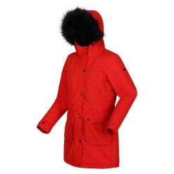 Parka dla kobiet Regatta Voltera Waterproof. Czerwone parki damskie Regatta, na zimę, m, bez wzorów, z syntetyku, eleganckie, bez kaptura. Za 333.25 zł.