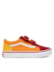 Vans Tenisówki Old Skool V Retro VN000CYABMC1 Pomarańczowy. Brązowe buty sportowe chłopięce Vans, bez wzorów, z materiału, bez zapięcia, tenisowe. Za 179.99 zł.