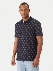 Guess Polo M6GP04 K3073 Granatowy Regular Fit. Niebieskie koszulki polo męskie Guess, m, z aplikacjami, z bawełny, bez ramiączek. Za 349.99 zł.