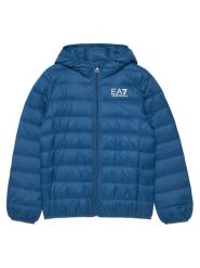 EA7 Emporio Armani Kurtka puchowa 7B000035 AF12477 UB053 Granatowy Regular Fit. Niebieskie kurtki i płaszcze dla chłopców EA7 Emporio Armani, na zimę, bez wzorów, z puchu, bez kaptura. Za 679.99 zł.