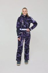 Damski kombinezon narciarski Thunderstruck. Czarne spodnie snowboardowe damskie OOSC, s, z aplikacjami, z polaru, narciarskie. Za 1,710.99 zł.