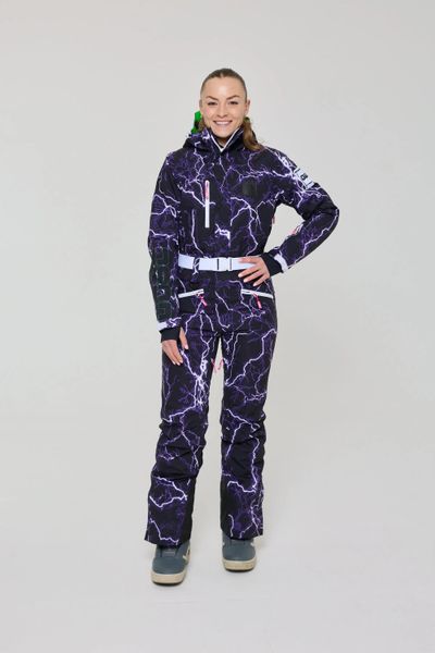 Damski kombinezon narciarski Thunderstruck. Czarne spodnie snowboardowe damskie OOSC, s, z aplikacjami, z polaru, narciarskie. Za 1,710.99 zł.