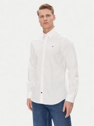 Tommy Hilfiger Koszula MW0MW38658 Biały Slim Fit. Białe koszule męskie Tommy Hilfiger, m, bez wzorów, z bawełny, bez kołnierzyka, bez ramiączek. Za 279.99 zł.