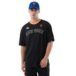 Koszulka New York Mets New Era MLB Arch. Czarne koszulki sportowe męskie New Era, m, bez wzorów, z materiału, bez kołnierzyka, bez ramiączek. Za 232.00 zł.