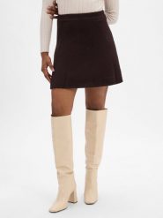 Neo Noir spódnica z dzianiny - Gisa Kobiety brązowy, 40. Brązowe spódnice damskie Neo Noir, bez wzorów, z dzianiny. Za 179.95 zł.