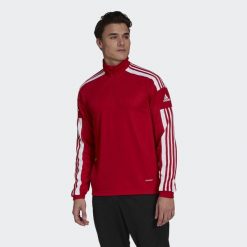 Bluza piłkarska męska adidas Squadra 21 Training Top. Białe bluzy męskie Adidas, m, bez wzorów, bez kaptura. Za 126.20 zł.