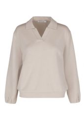 Bluza z kołnierzem B-NALIA. Brązowe bluzy damskie Volcano, m, bez wzorów, z elastanu, bez kaptura. Za 159.99 zł.