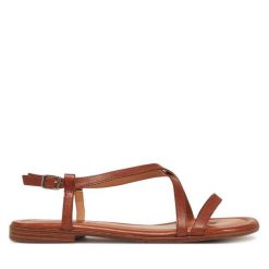 Sandały s.Oliver. Brązowe sandały damskie S.Oliver, bez wzorów, bez obcasa, na płaskiej podeszwie, bez zapięcia. Za 189.99 zł.